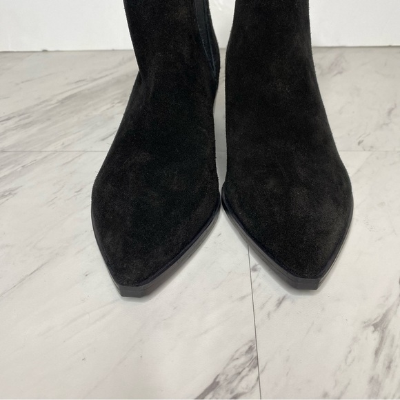 Marc Fisher Yikalo Black Suede Pointy Toe Chelsea Bootie 7M - Picture 10 of 14